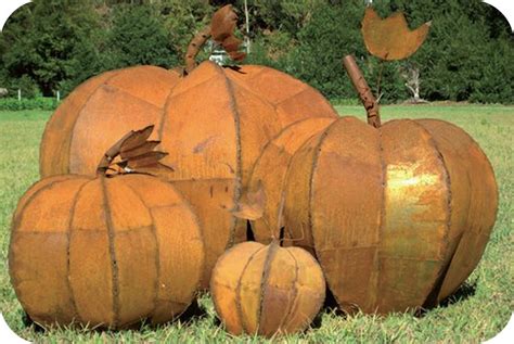 sheet metal pumpkin|metal pumpkins for outside.